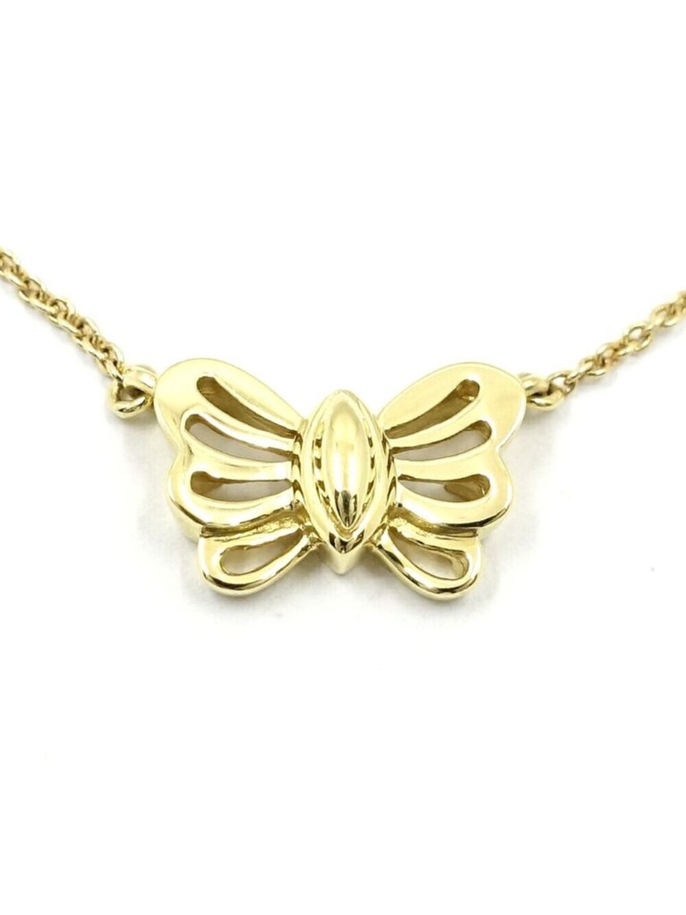 Tiffany & Co Yellow Gold Necklace Butterfly 48